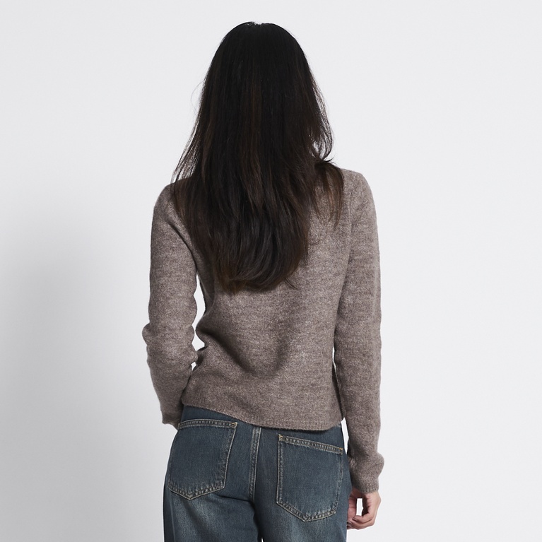 Basic knit cardigan "Audrey" Light Brown